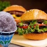 Burger and a Grape Snow Cone: The Perfect Duo for a Nostalgic Feast